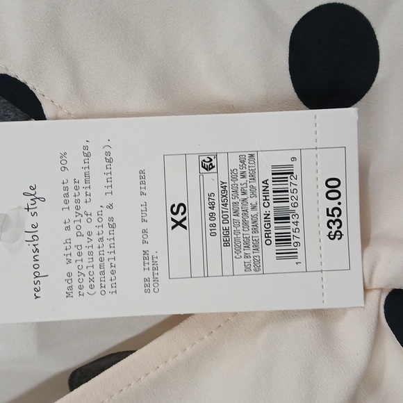 NWT A New Day Polka Dot High Low Dress XS - Picture 4 of 7